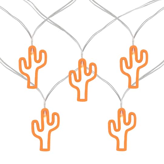 10ct. LED Orange Cactus Fairy Lights Set By Northlight | 5 ft | Michaels®